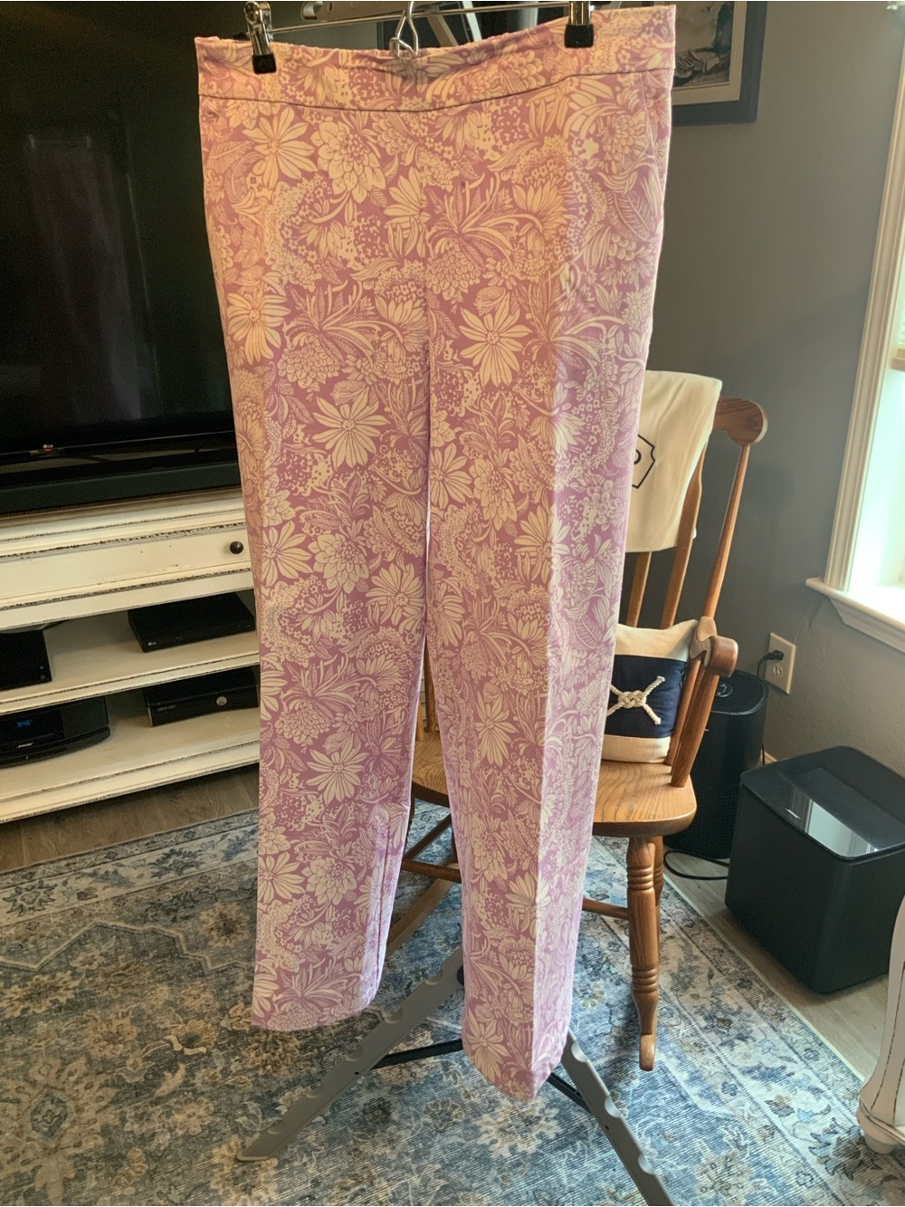 Isaac Mizrahi Lilac Wide Leg Pants.